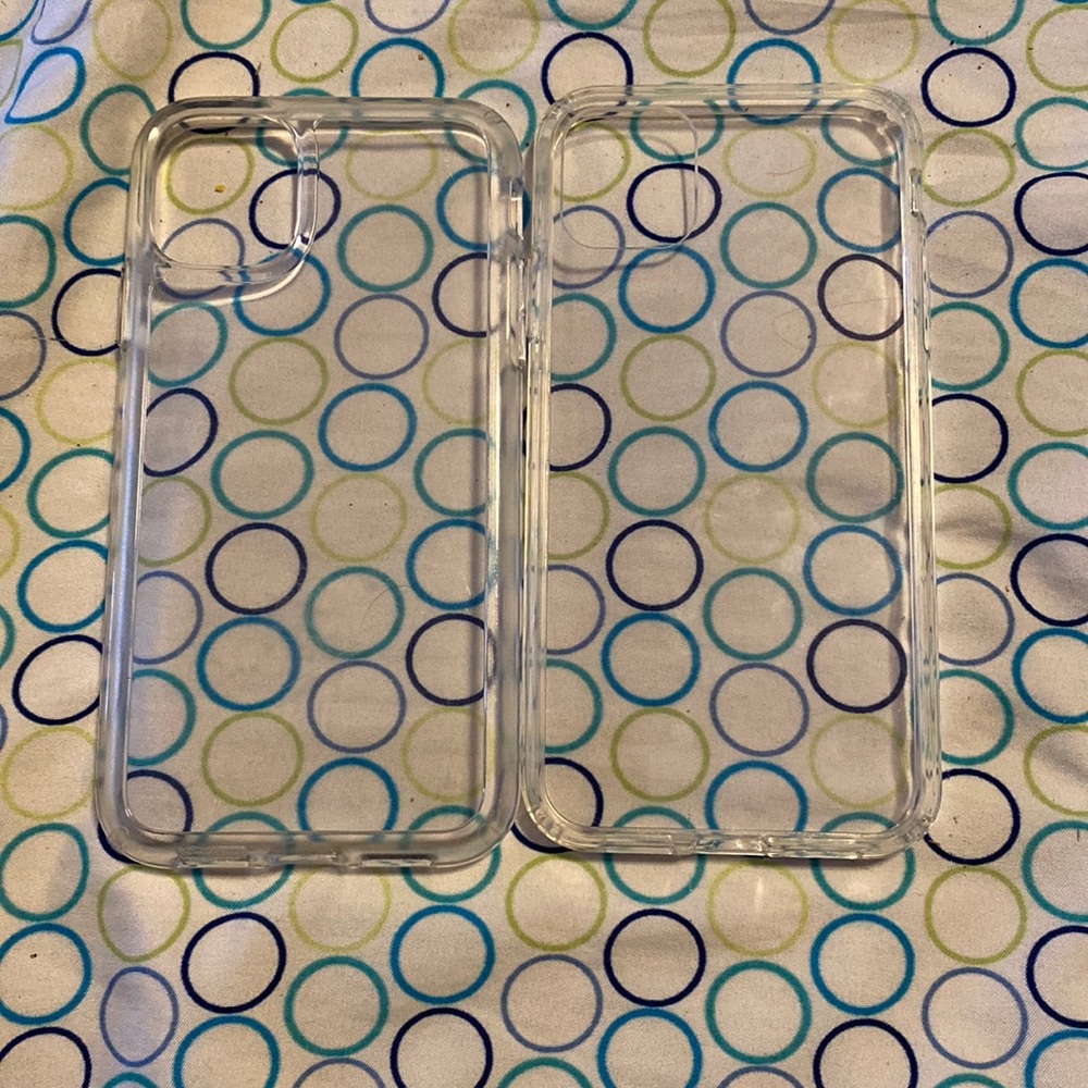 A set of two clear iPhone 11 cases